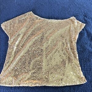 Gold Sequin Women's Top